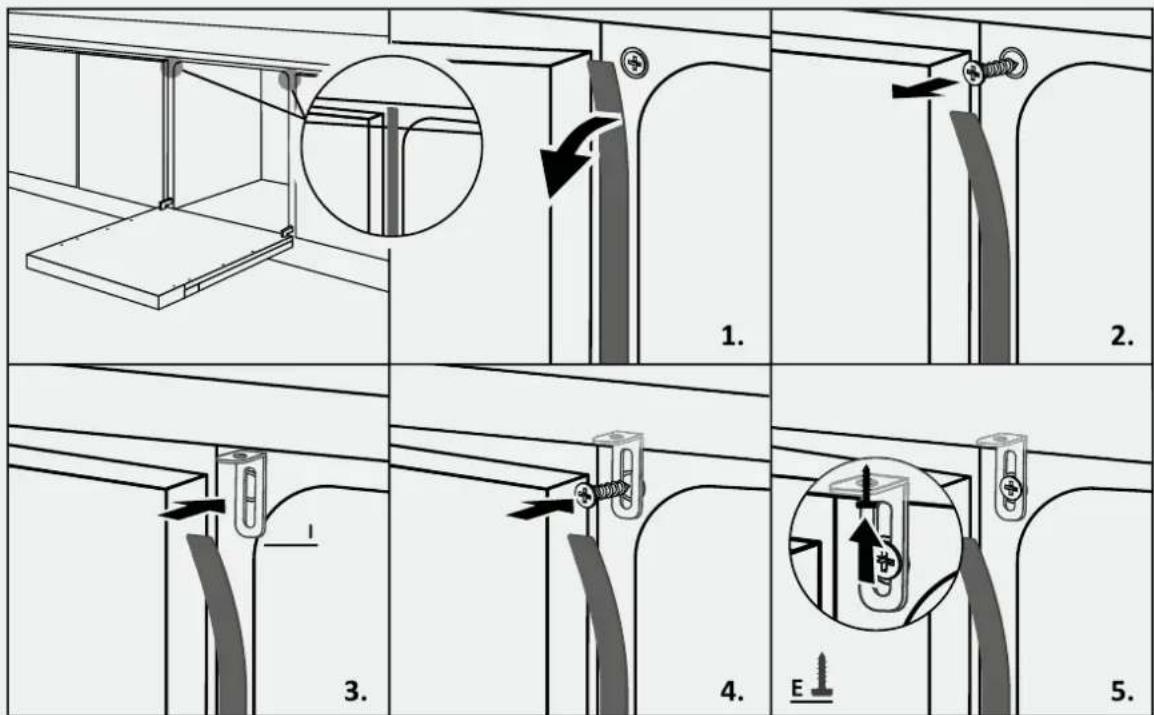 HAIER XS6B0S3SB-08 - Στερέωση του πλυντηρίου στην κουζίνα - 4