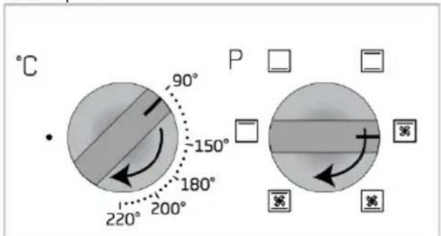 BEKO BMOF38B - Cuisson manuelle par sélection de la température et de la fonction de fonctionnement du four - 1