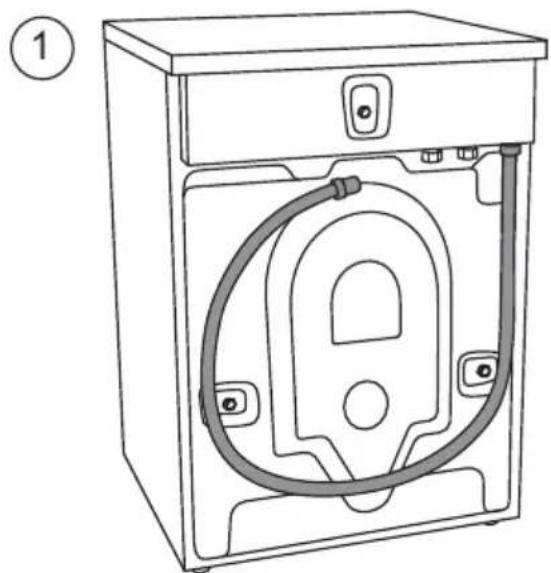 ASKO W5114RXLW - Installation du flexible de vidange - 1