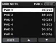 NUX DP-2000 - ■ MIDI ノート設定を行う - 1