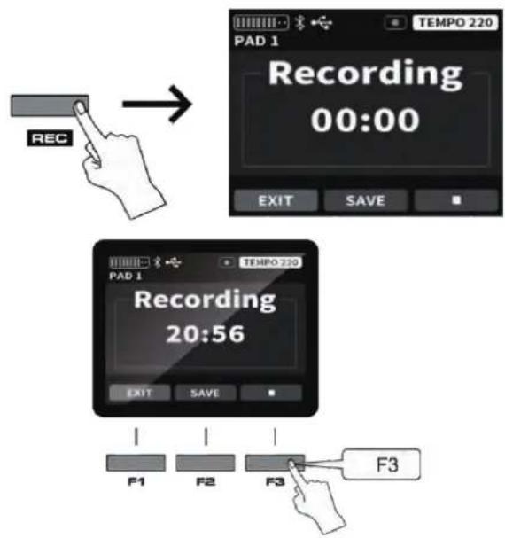 NUX DP-2000 - ■レコーディングを開始 / 停止する - 1