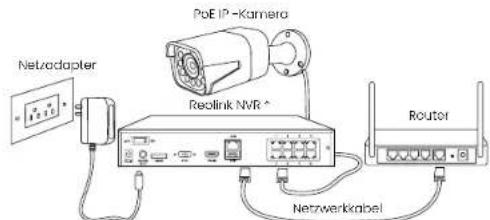 REOLINK P430 - Diagramm für Kameraanschluss - 1