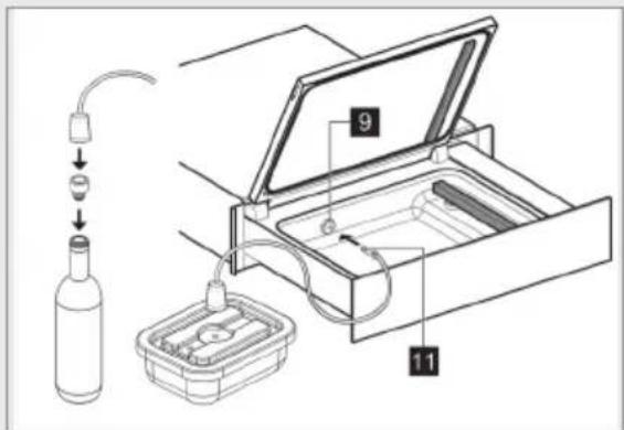 ELECTROLUX KBV14T - For vacuum sealing bigger containers or bottles that do not fit inside the chamber. - 1