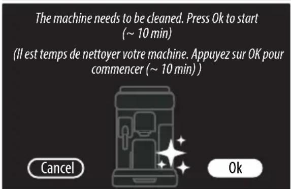 DELONGHI Eletta Explore ECAM452.67.G - Messages concernant le nettoyage et le détartrage - 2