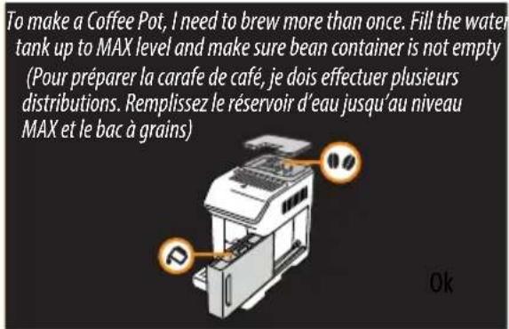DELONGHI Eletta Explore ECAM452.67.G - Messages concernant le café en grains et le pré-moulu - 3