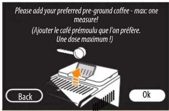 DELONGHI Eletta Explore ECAM452.67.G - Messages concernant le café en grains et le pré-moulu - 1