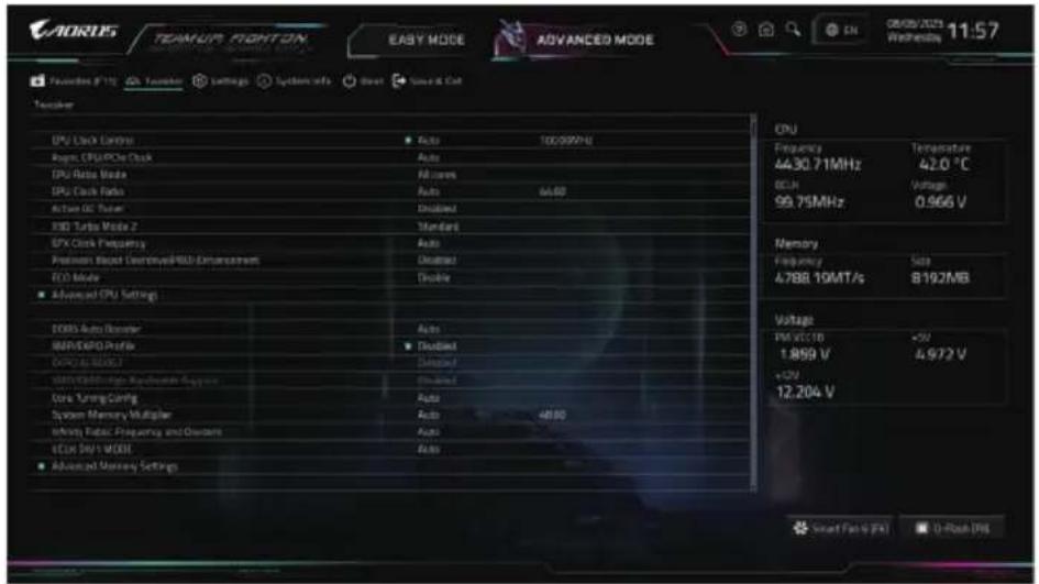 GIGABYTE B850M FORCE - Tweaker (频率 / 电压控制) - 1