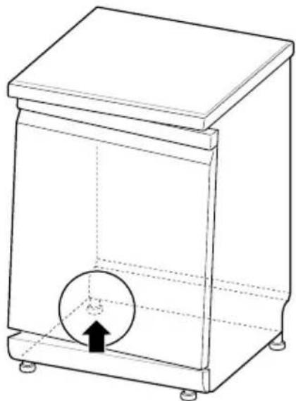 LG DF375HVS - Cas 1 : la porte est inclinée vers la droite - 1