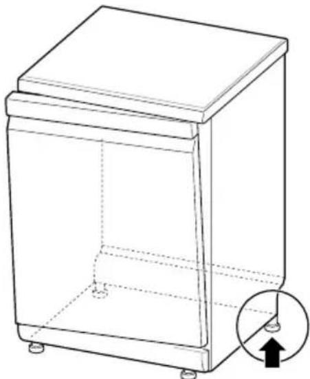 LG DF375HVS - Cas 2 : la porte est inclinée vers la gauche - 1