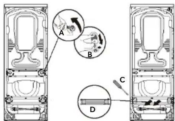 HAIER CLC108GNU1 - Retrait des boulons de sécurité pour le transport - 1