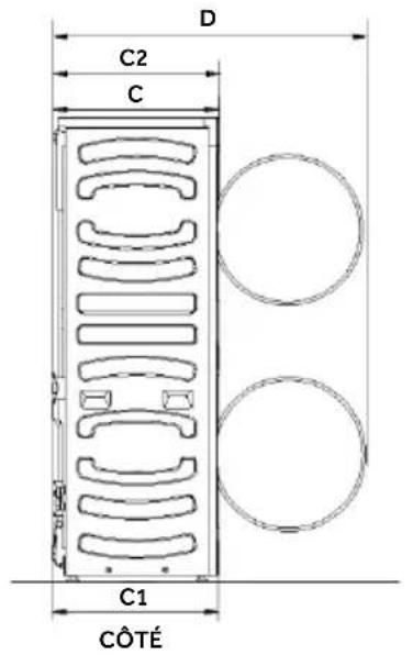 HAIER CLC108GNU1 - Dimensions du produit - 2