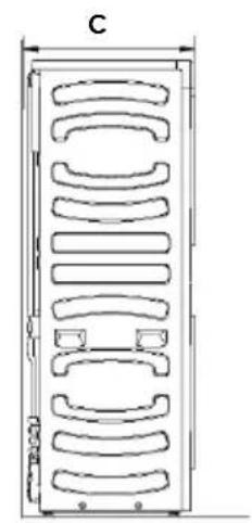 HAIER CLC108GNU1 - Dimensions de la cavité et du dégagement - 2