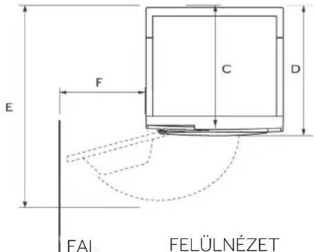 HAIER HWD50-BP12307U1 - Termék méretei - 2