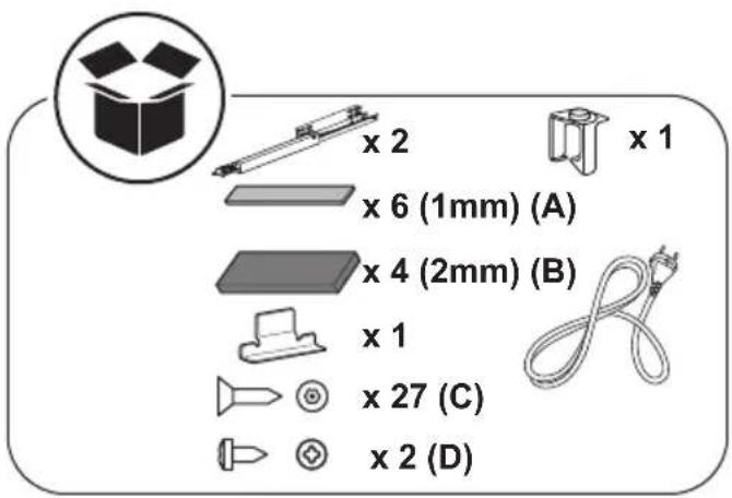 x 2 x 6 (1mm) (A) x 4 (2mm) (B) x 1 x 27 (C) x 2 (D)