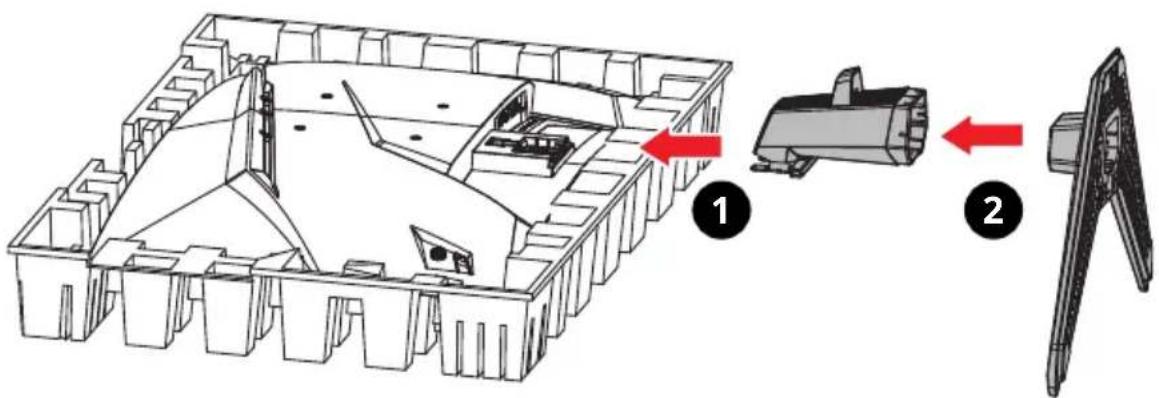 MSI MAG 274CF X24 - Installation du pied de support - 1