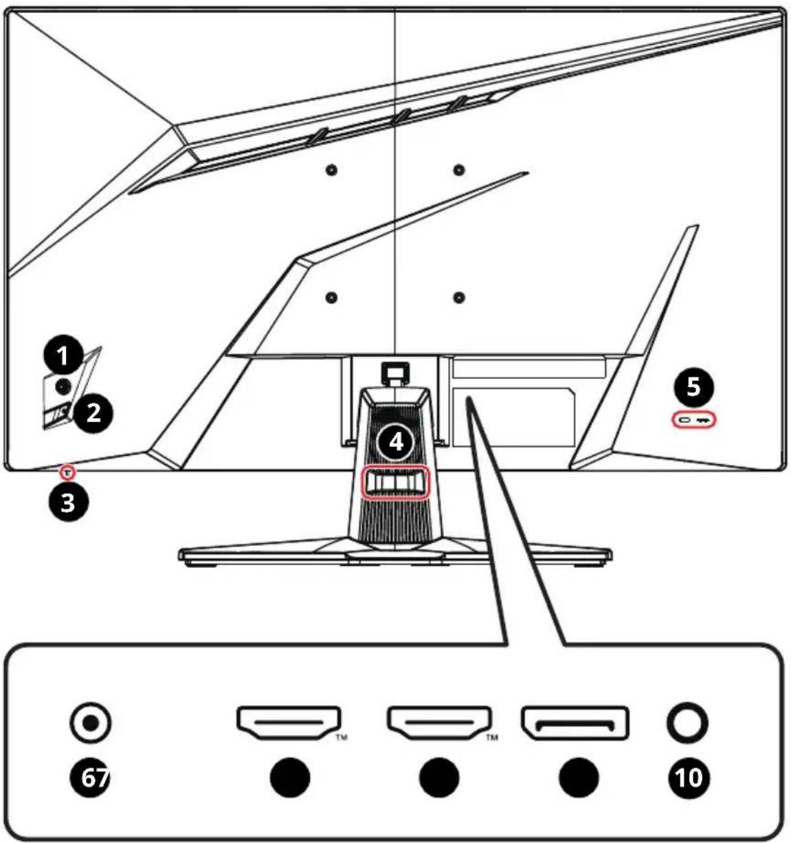 MSI MAG 274CF X24 - Installation du pied de support - 5