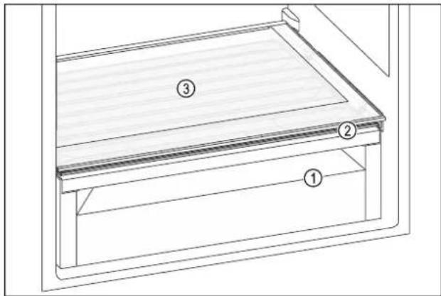 LIEBHERR CNc 5713 pure - Couvercle du compartiment Easy-Fresh - 1