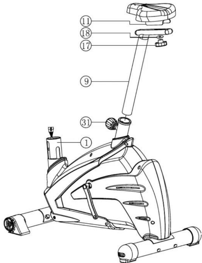 KETTLER Ergo 400 - Étape 2: Montage de la selle - 2