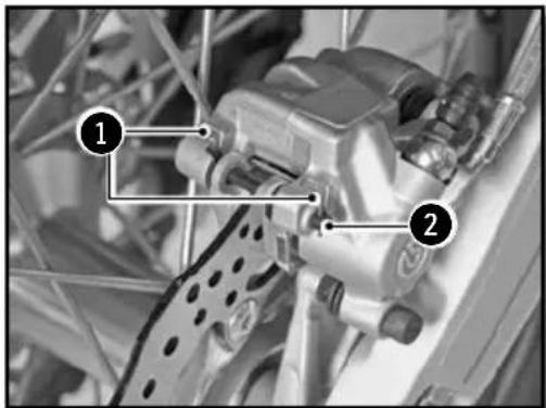 Sherco SE300i (2013) - REINSTALLING THE FRONT AND REAR BRAKE PADS - 1