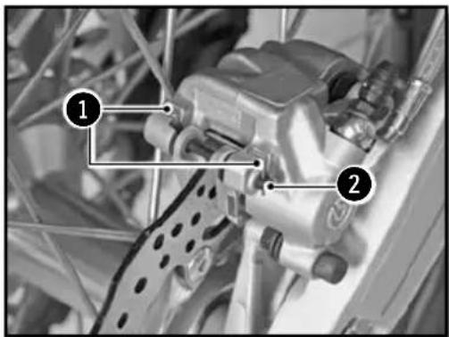 Sherco SE300i (2013) - REMOVING THE FRONT AND REAR BRAKE PADS - 1