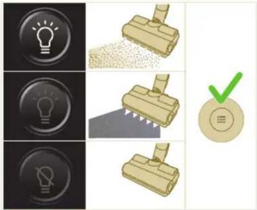 PHILIPS 7000 Series Aqua XC7167 - Τροποποιήστε τη φωτεινότητα του φωτισμού - 1
