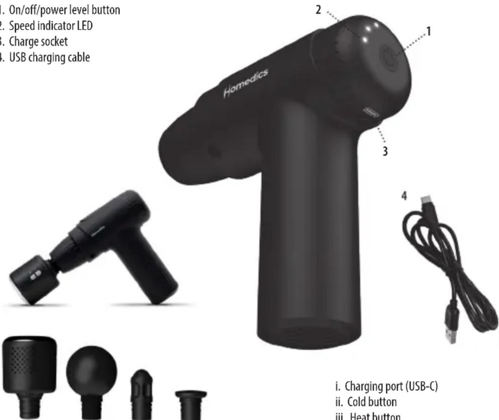 HOMEDICS PGM-45HC-BK - PRODUCT FEATURES: - 1