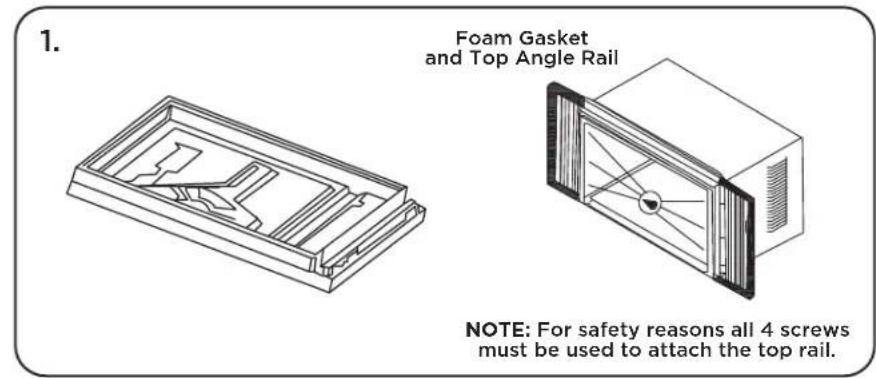TCL TAW15CRW0W - Step 3: Top Angle Rail and Side Bracket Installation - 1