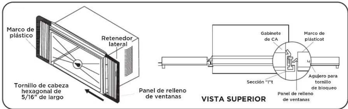 TCL TAW15CRW0W - Paso 3: Instalación del riel angular superior y de la abrazadera lateral - 3