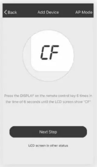 TCL TAW15CRW0W - Add the AC Unit to the Wireless Network using "CF Mode" - 1