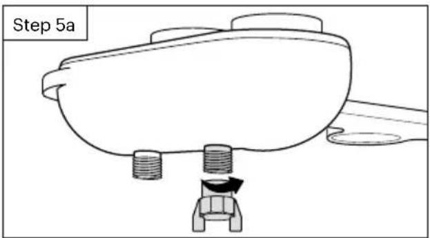 Brondell FreshSpa Thinline FSA-15 - Install the hot water supply cap - 1