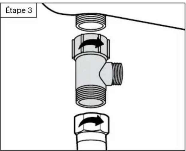 Brondell FreshSpa Thinline FSA-15 - Raccordez la valve en T d'eau froide à la valve de remplissage du réservoir de toilette. - 1
