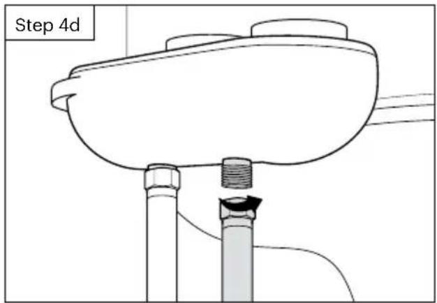 Brondell FreshSpa Thinline FSA-15 - Connect hot water tube to bidet attachment (FSA-25 dual temperature model only) - 3