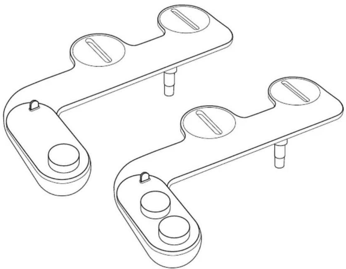 Brondell FreshSpa Thinline FSA-15 - FreshSpa Thinline Bidet Attachment with Adjustable Single Nozzle - 1