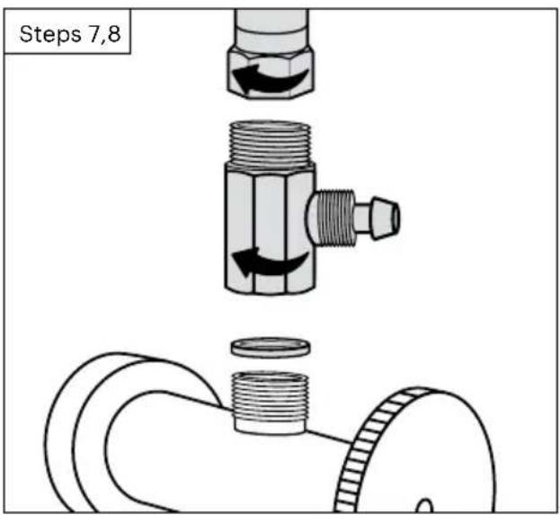 Brondell FreshSpa Thinline FSA-15 - Disconnect the hot water supply - 2