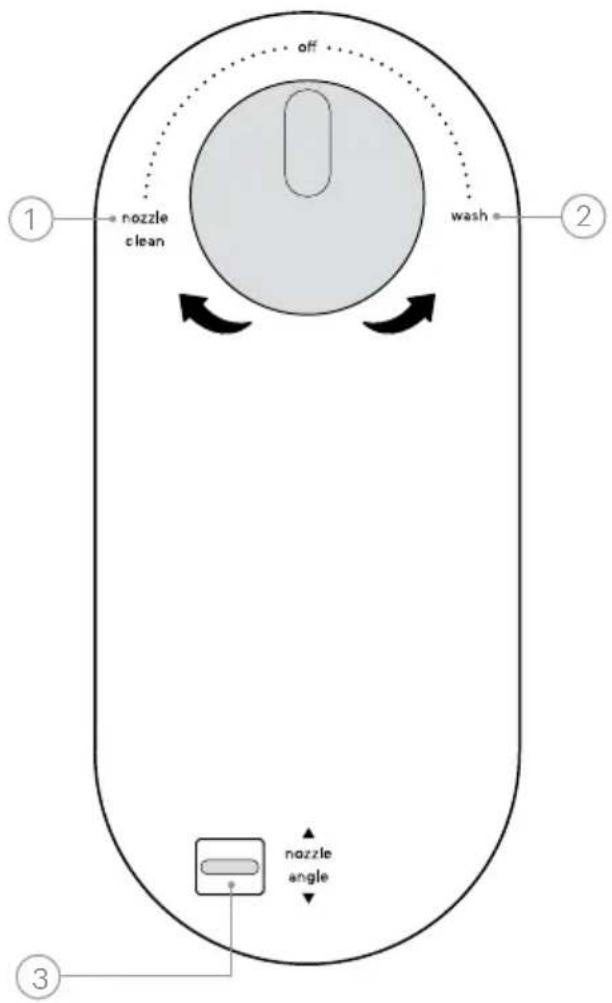 Brondell FreshSpa Thinline FSA-15 - Réglage de la position de la buse - 1