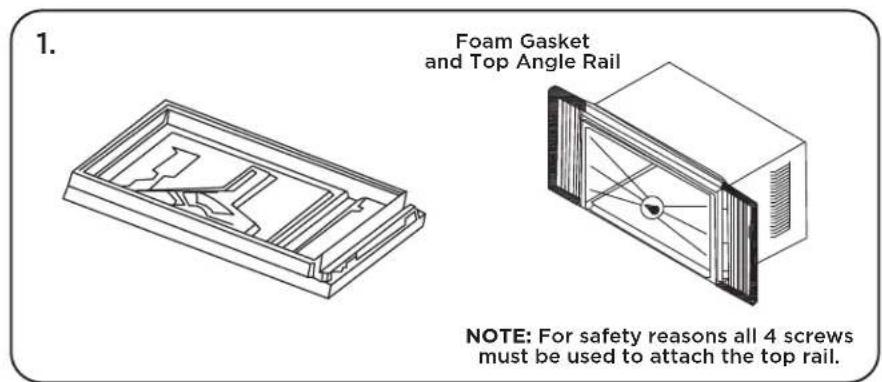 TCL H15W25W-CA - Step 3: Top Angle Rail and Side Bracket Installation - 1