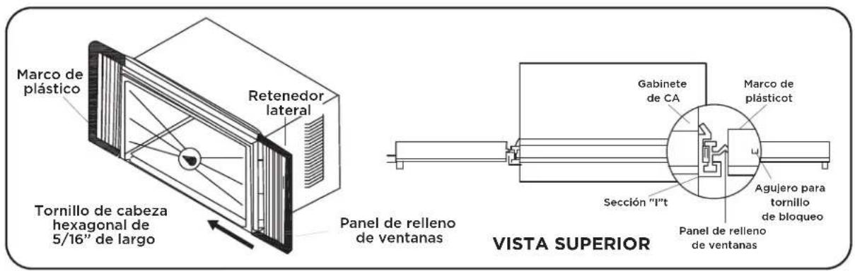 TCL H15W25W-CA - Paso 3: Instalación del riel angular superior y de la abrazadera lateral - 3