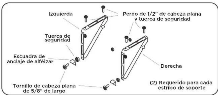 TCL H15W25W-CA - Paso 5: Instale los soportes de soporte - 2
