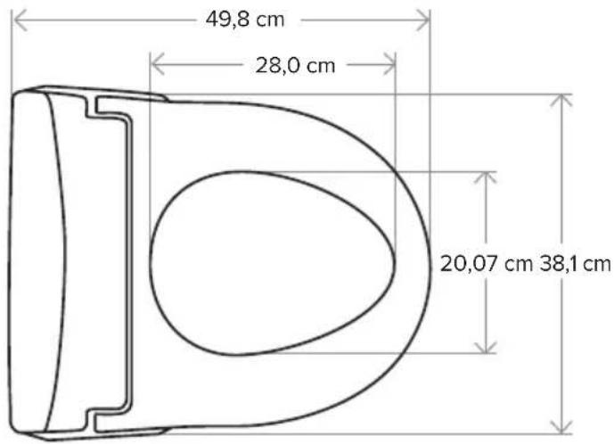 Brondell Swash Thinline LS1800 - Dimensions du produit - 3
