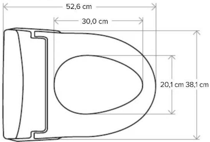 Brondell Swash Thinline LS1800 - Dimensions du produit - 1