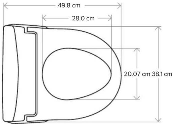 Brondell Swash Thinline LS1800 - Dimensiones del producto - 3
