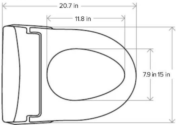 Brondell Swash Thinline LS1800 - Product Dimensions - 1