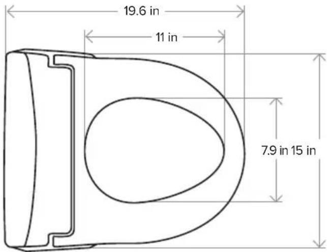 Brondell Swash Thinline LS1800 - Product Dimensions - 3