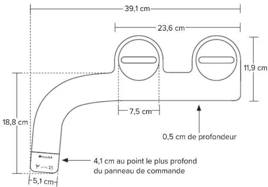 Brondell SimpleSpa Thinline SS-150 - Dimensions du produit - 1