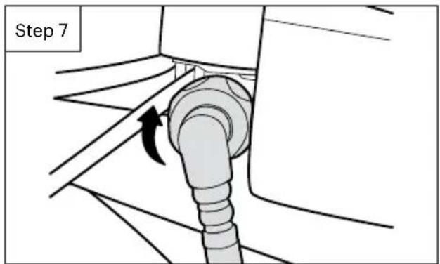Brondell Swash Thinline T66 - Connect the bidet hose to the seat - 1