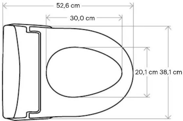 Brondell Swash Thinline T66 - Dimensions du produit - 1