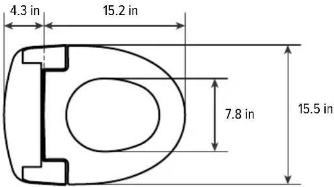 Brondell Swash SE600 - Product Dimensions - 2