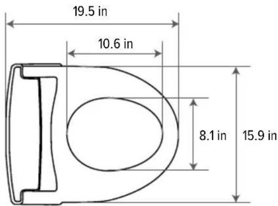Brondell Swash LT99 - Product Dimensions - 2
