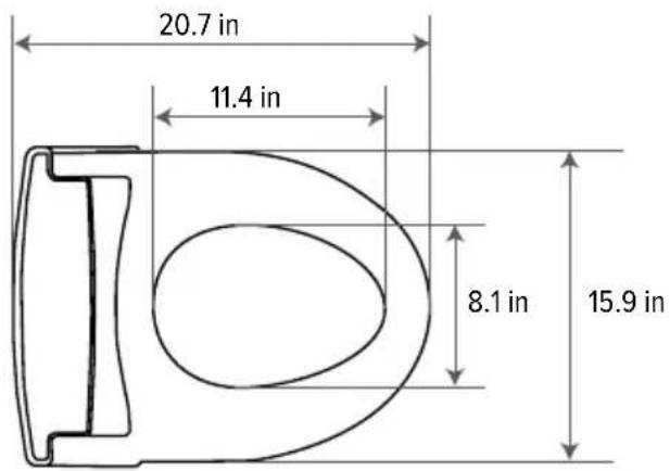 Brondell Swash LT99 - Product Dimensions - 1