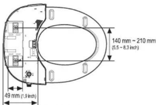 Brondell Swash S1000 - The S900 and the S1000 have the following dimensions: - 3